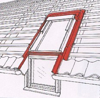 Комір для профіл. покрів. матер. EFW0012 Velux розмір SK06 114х118 (0,95м2)