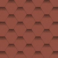 Битумная черепица Акваизол серия Мозаика Красный мак (красный + чёрная тень)
