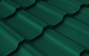 Металлочерепица OMEGA 30/350 Arcelor(Германия) 0,50 мм RAL6005 РЕМА