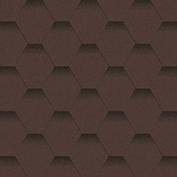 Битумная черепица Акваизол серия Мозаика Горный каньон  (коричневый + чёрная тень)
